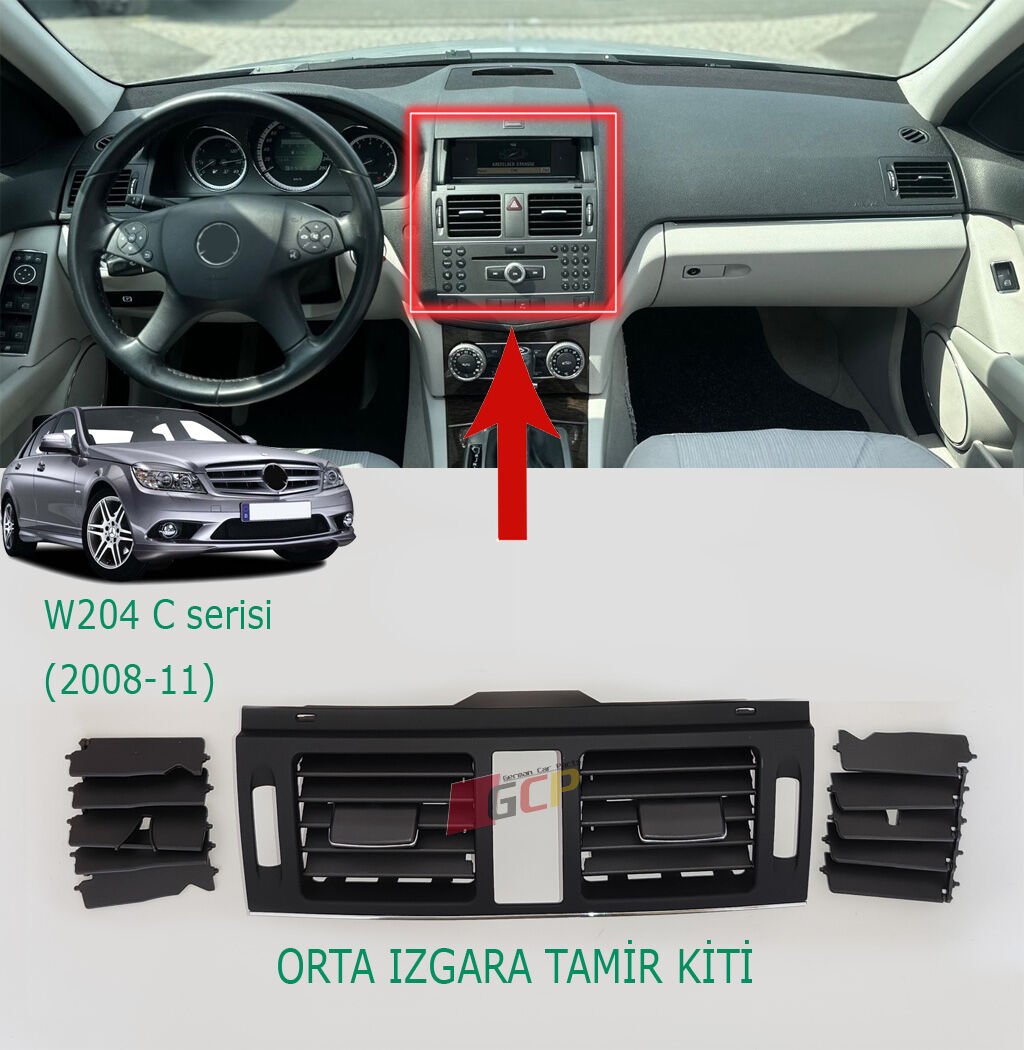W204 C serisi Havalndırma Izgarası Çerçeve ORTA 2048304054