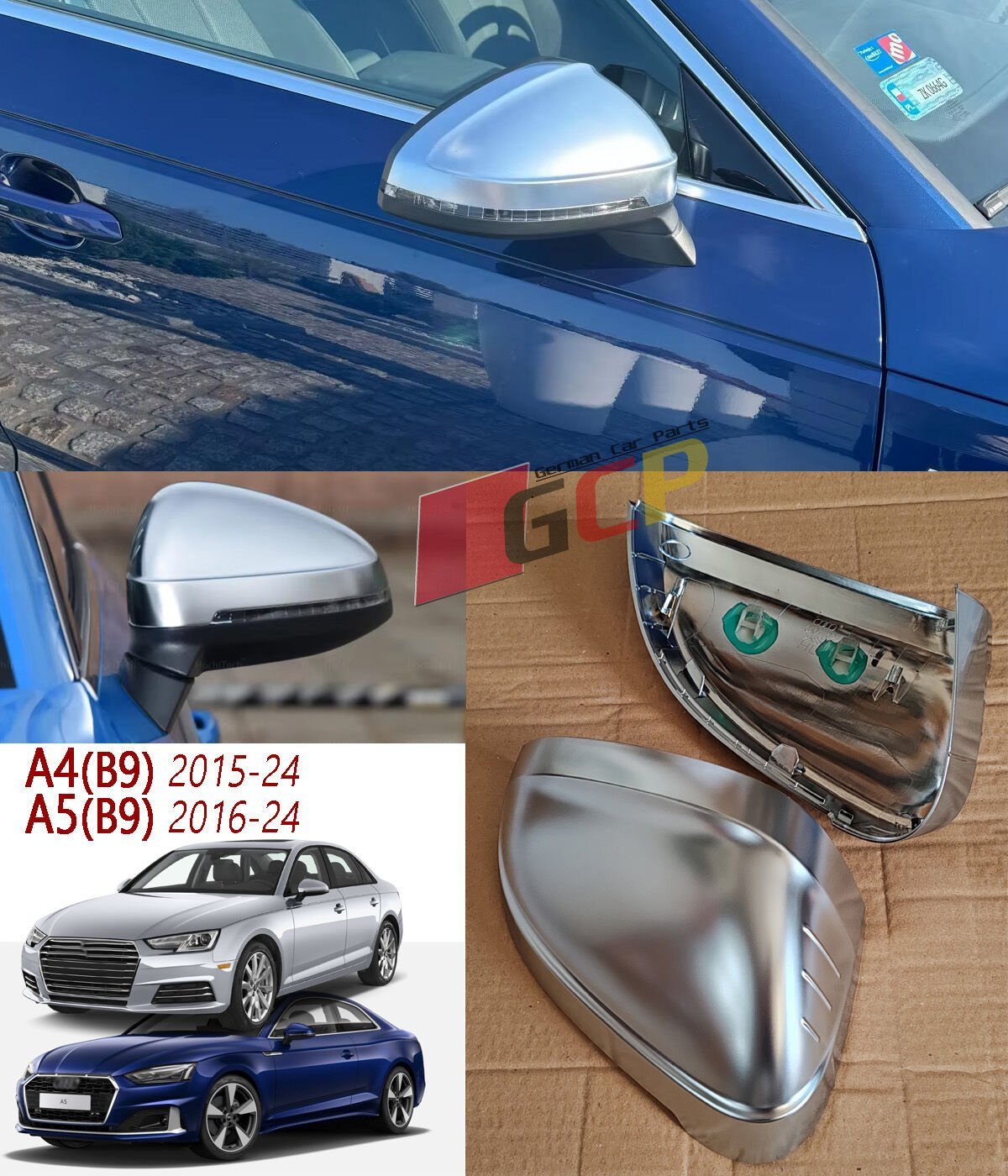 AUDI A4 B9 MAT GRİ SLINE AYNA KAPAĞI - A5 B9 SLINE AYNA KAPAĞI