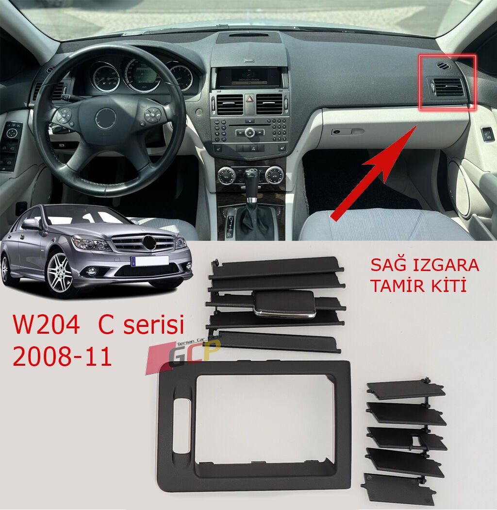 W204 C serisi Havalndırma Izgarası Çerçeve SAĞ 2048305654