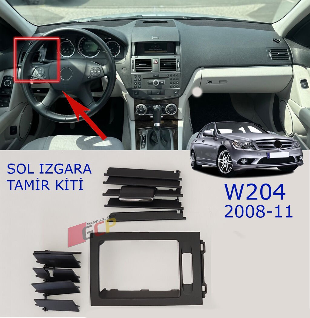 W204 C serisi Havalndırma Izgarası Çerçeve SOL 2048305554