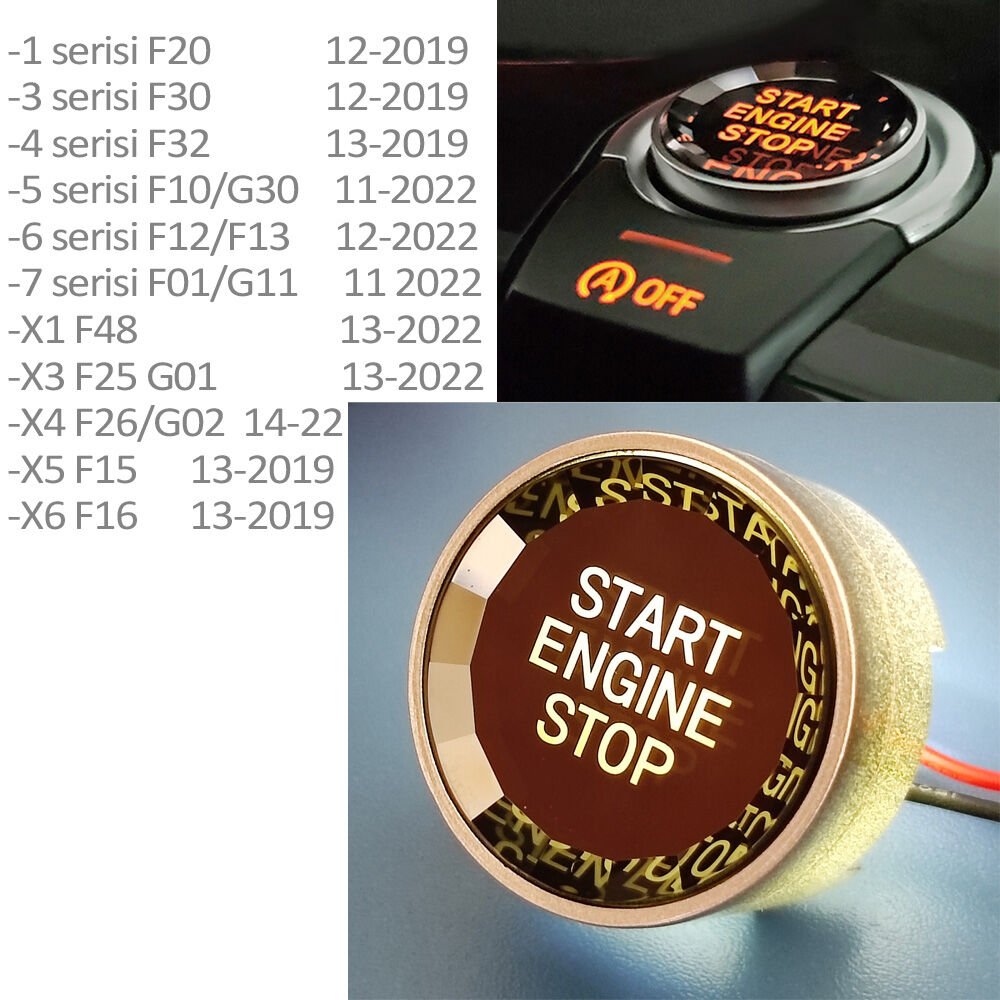 F30 KRİSTAL GRİ START BUTONU