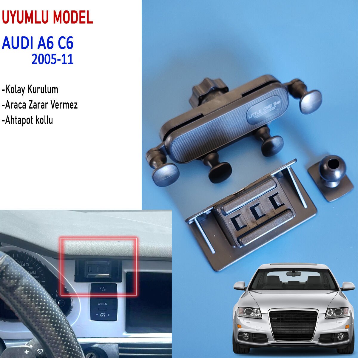 A6 C6 İÇİN ÖZEL TELEFON TUTUCU