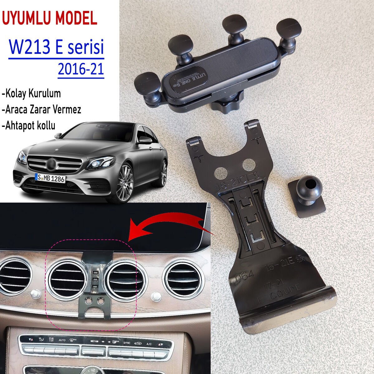 W213 TELEFON TUTUCU- W213 E SERİSİ ÖZEL TELEFON TUTUCU